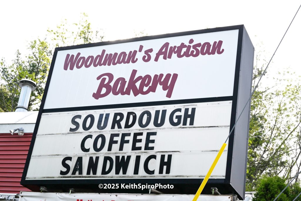 Woodman's Artisan bakery sign appears here in a photo by Keith Spiro
